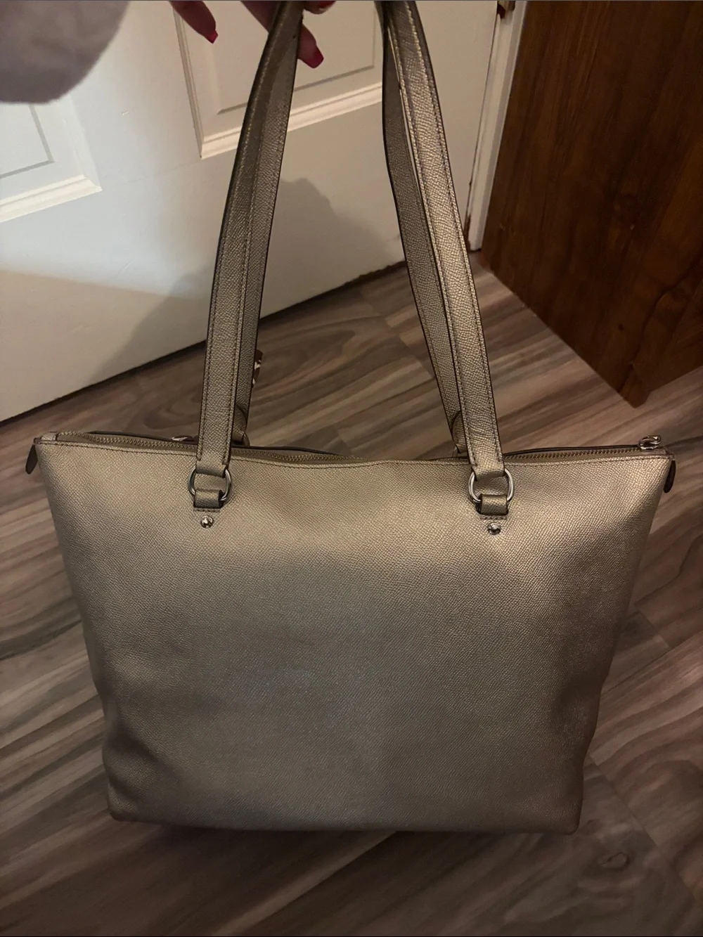 Coach tote metallic